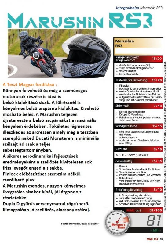 Marushin RS3 Tecno üvegszálas sisak - Image 4