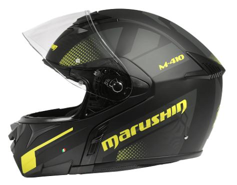 Marushin M410 Loop TESZTGYŐZTES üvegszálas felnyitható napszemüveges bukósisak - Image 3