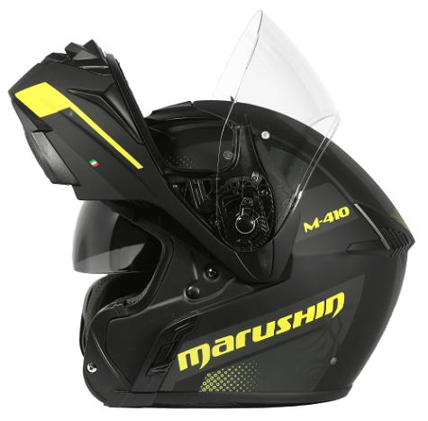 Marushin M410 Loop TESZTGYŐZTES üvegszálas felnyitható napszemüveges bukósisak - Image 2