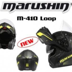 Marushin M410 Loop TESZTGYŐZTES üvegszálas felnyitható napszemüveges bukósisak