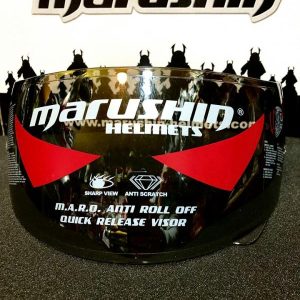 Színezett tükrös felületű sötét plexi Marushin sisakhoz