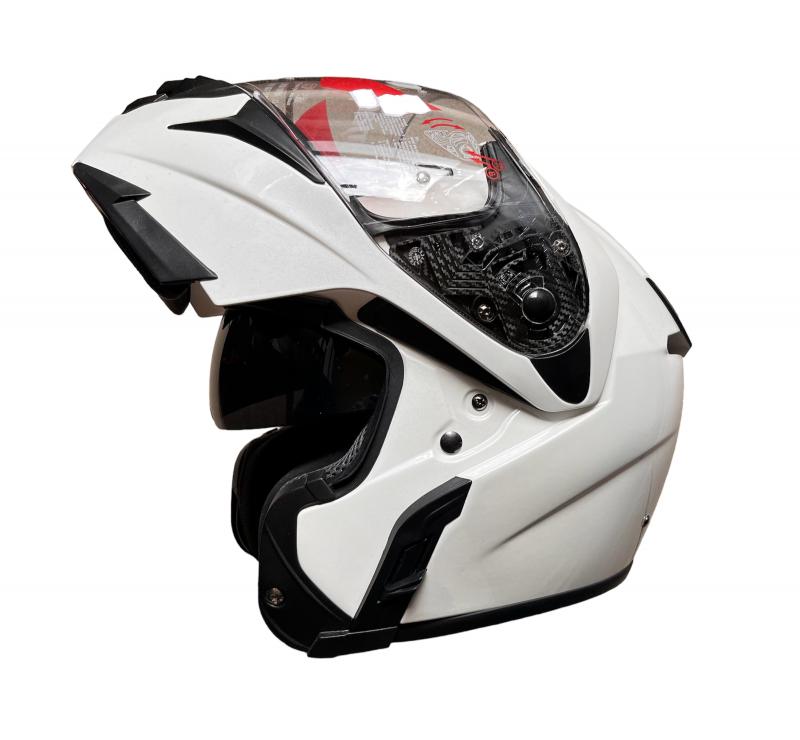 Marushin M410 napszemüveges TESZTGYŐZTES üvegszálas felnyitható bukósisak - Image 2